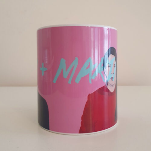 Marina abramovic and Ulay mug by Sabi Koz - pink 10oz mug