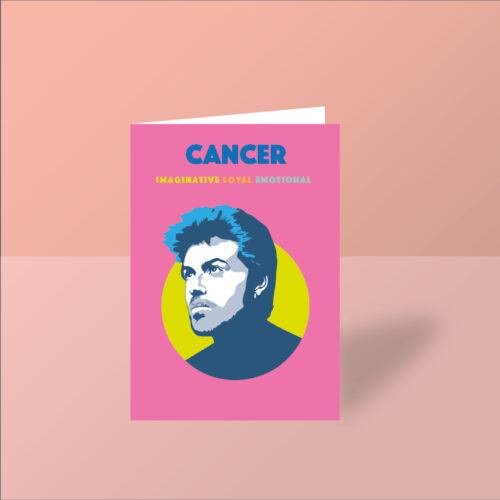 george michael card cancer starsign card