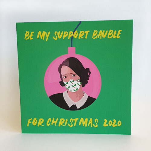 Fleabag Christmas Card - Green and Pink Sabi Koz
