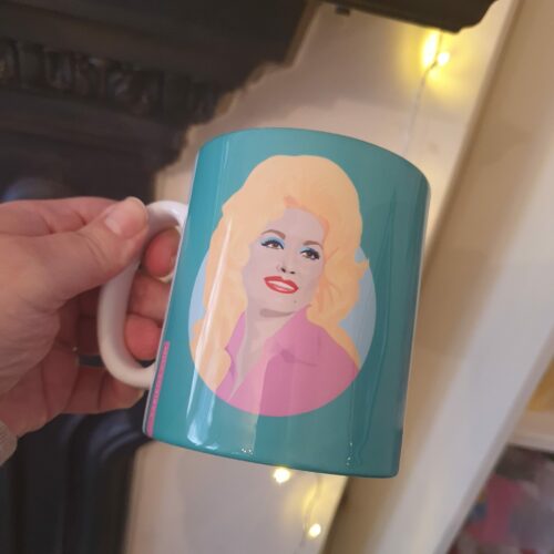 Dolly Parton Green Mug by Sabi Koz
