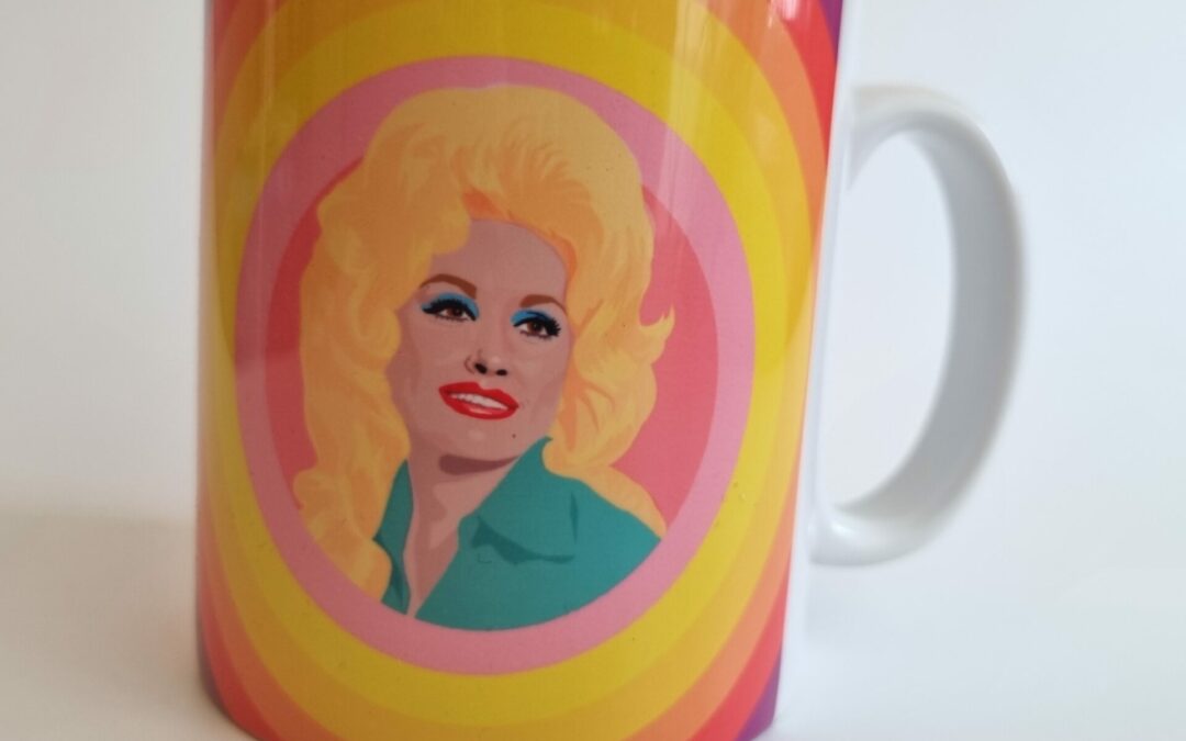 New! Dolly Parton Rainbow Mug