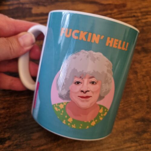 miriam margolyes green mug