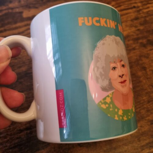 miriam margolyes green mug